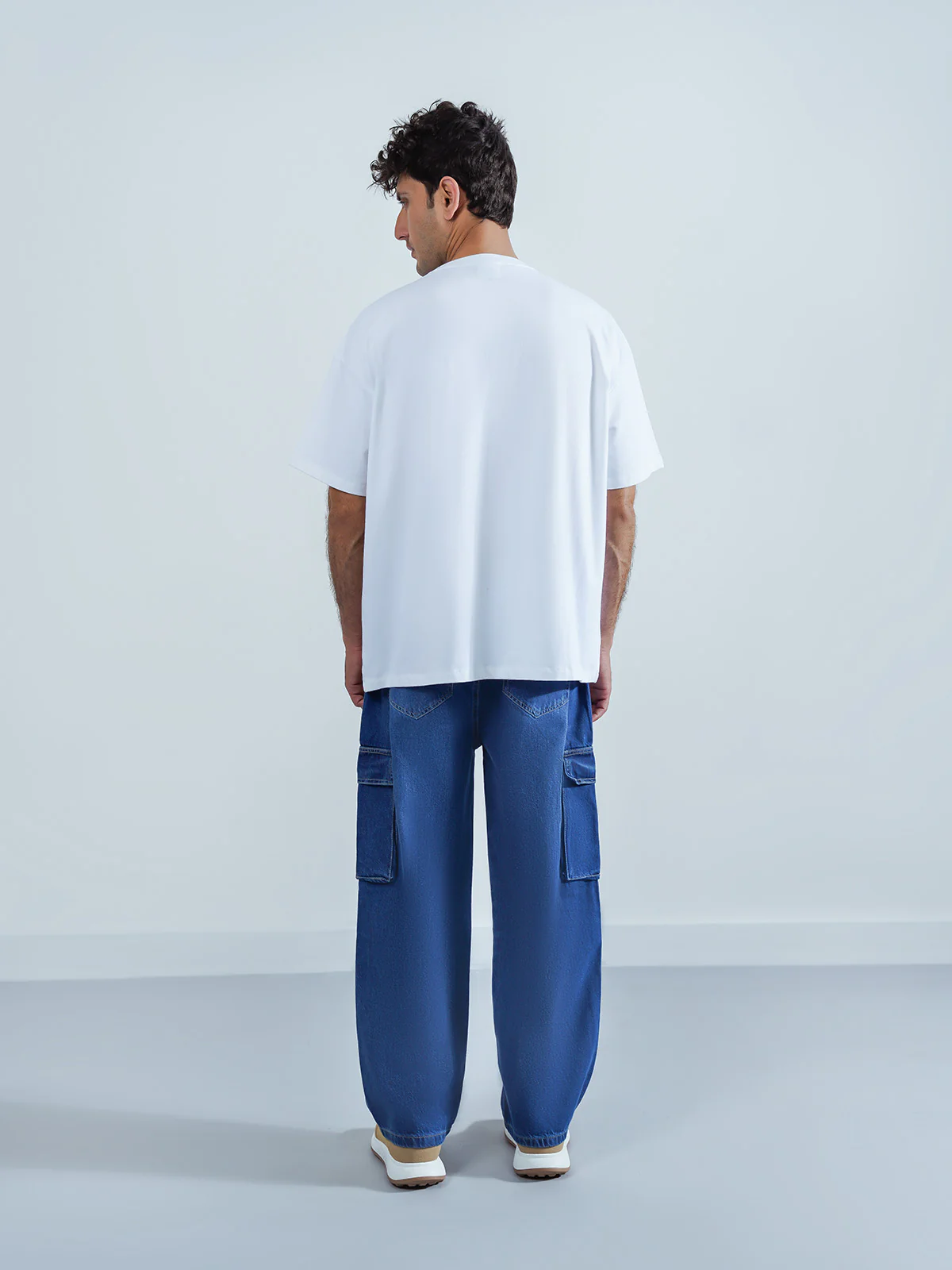"AIKO" Casual Cargo Fit Denim Jeans - Image 4
