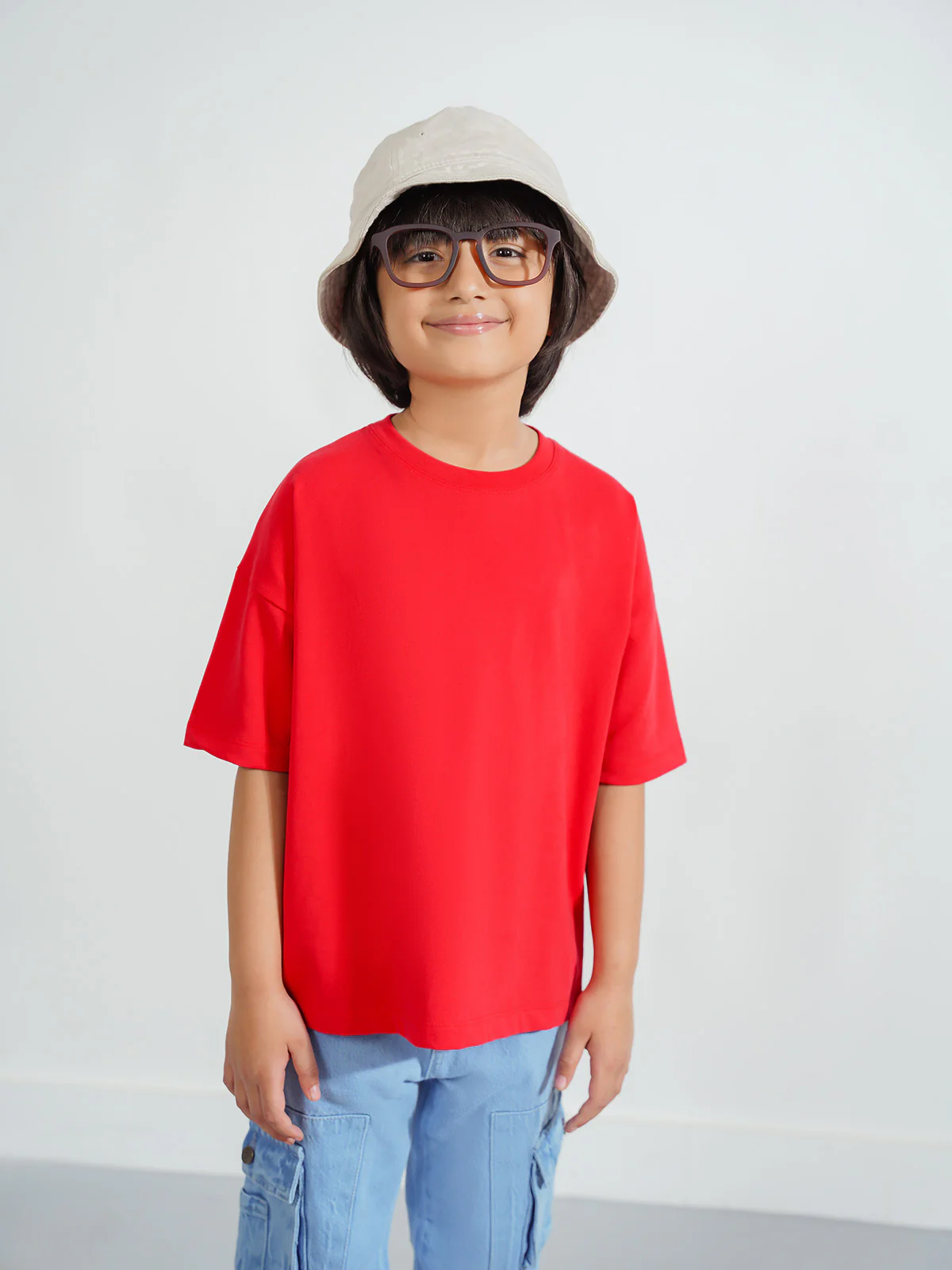 "AKEMI" Drop Shoulder Basic T-Shirt - Image 2