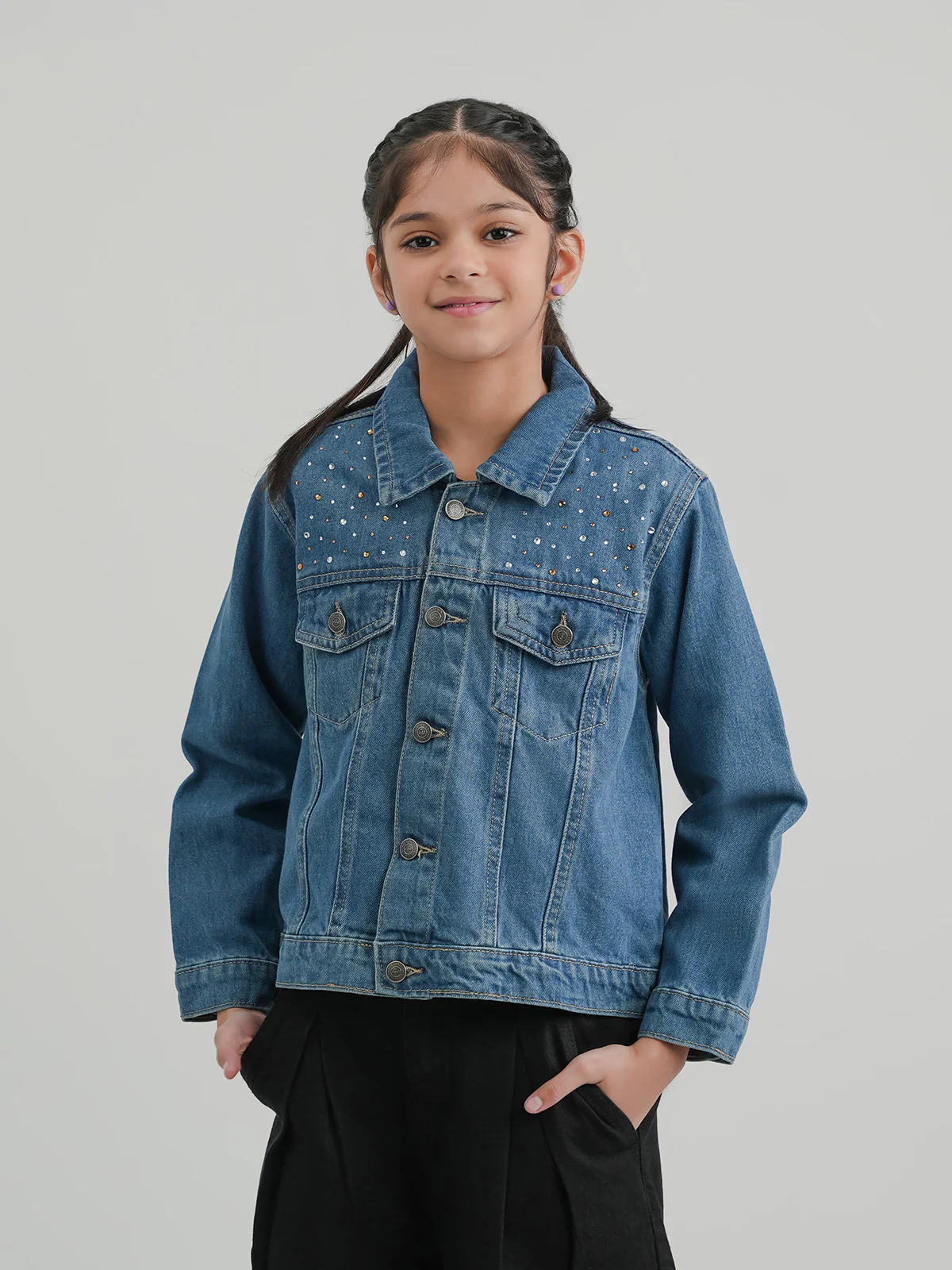 "ALARIC" Stylish Regular Fit Denim Jacket - Image 3