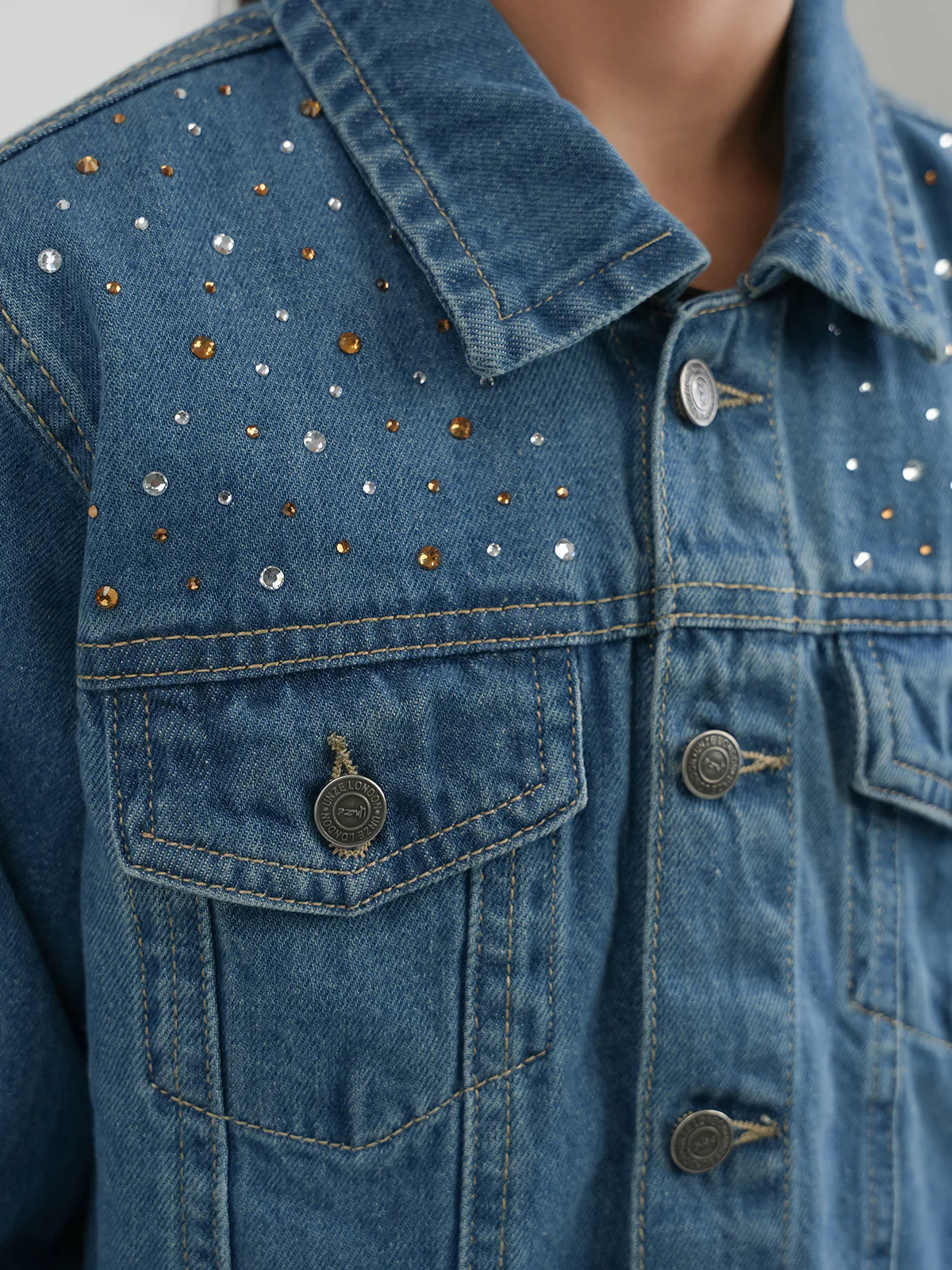 "ALARIC" Stylish Regular Fit Denim Jacket - Image 4