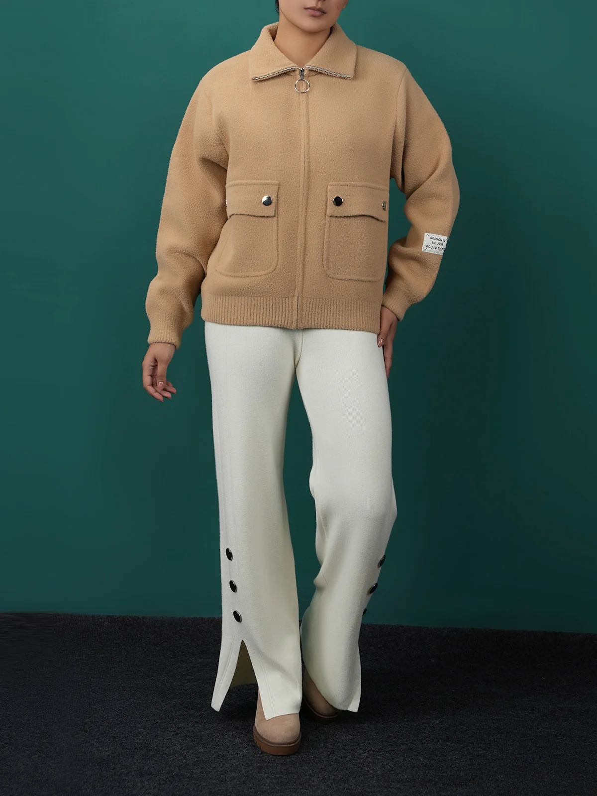 "ALAYJA" Warm and Comfy Fleece Jacket - Image 2