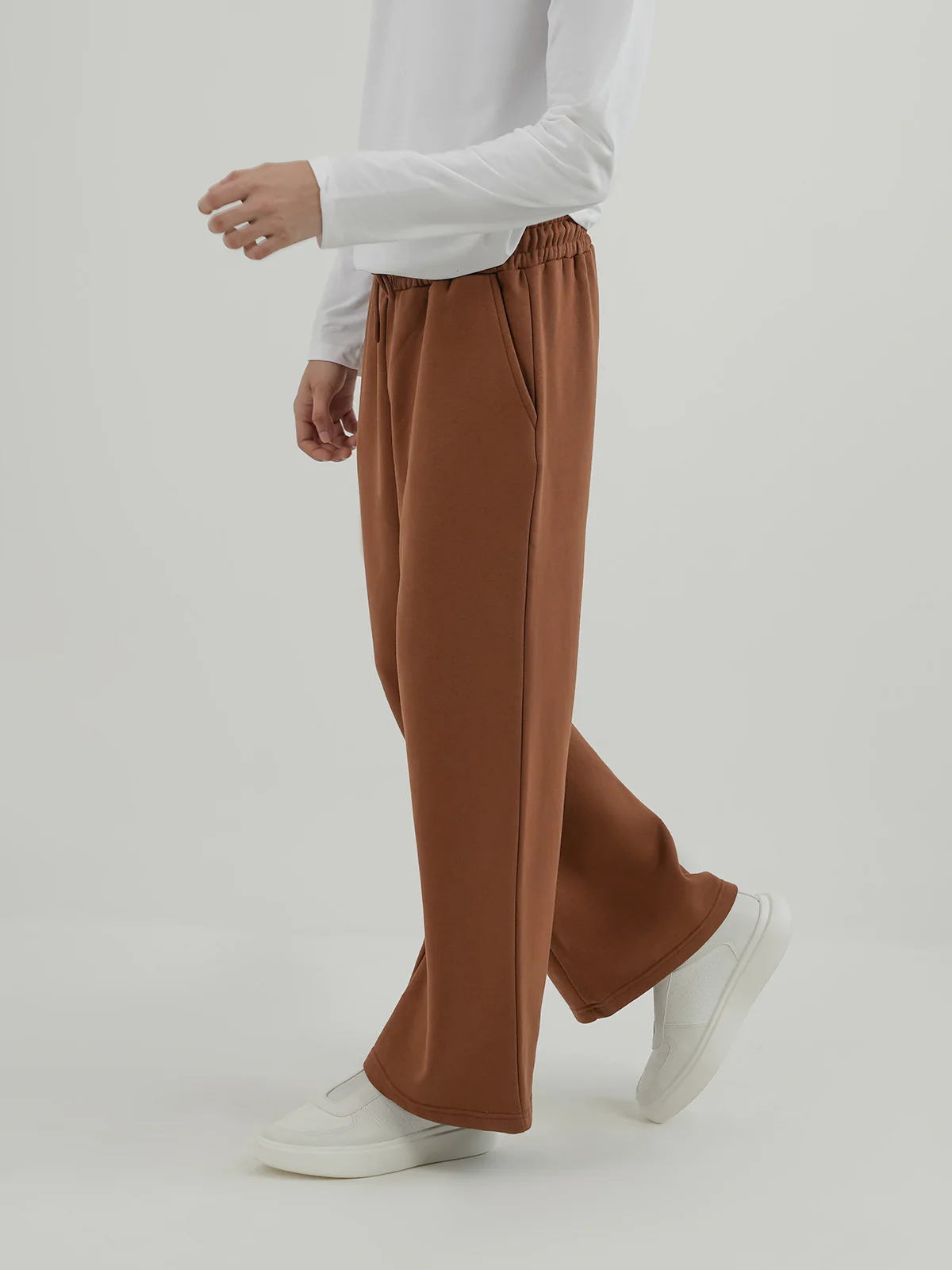 "ALDANA" Basic Regular Fit Fleece Trousers - Image 2