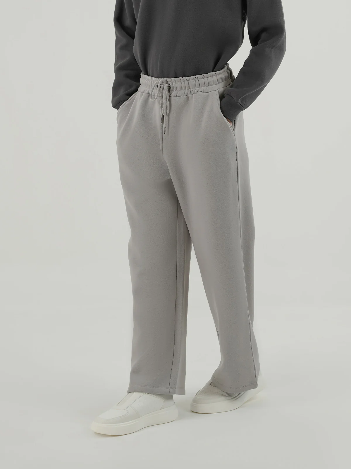 "ALDANA" Basic Regular Fit Fleece Trousers - Image 2