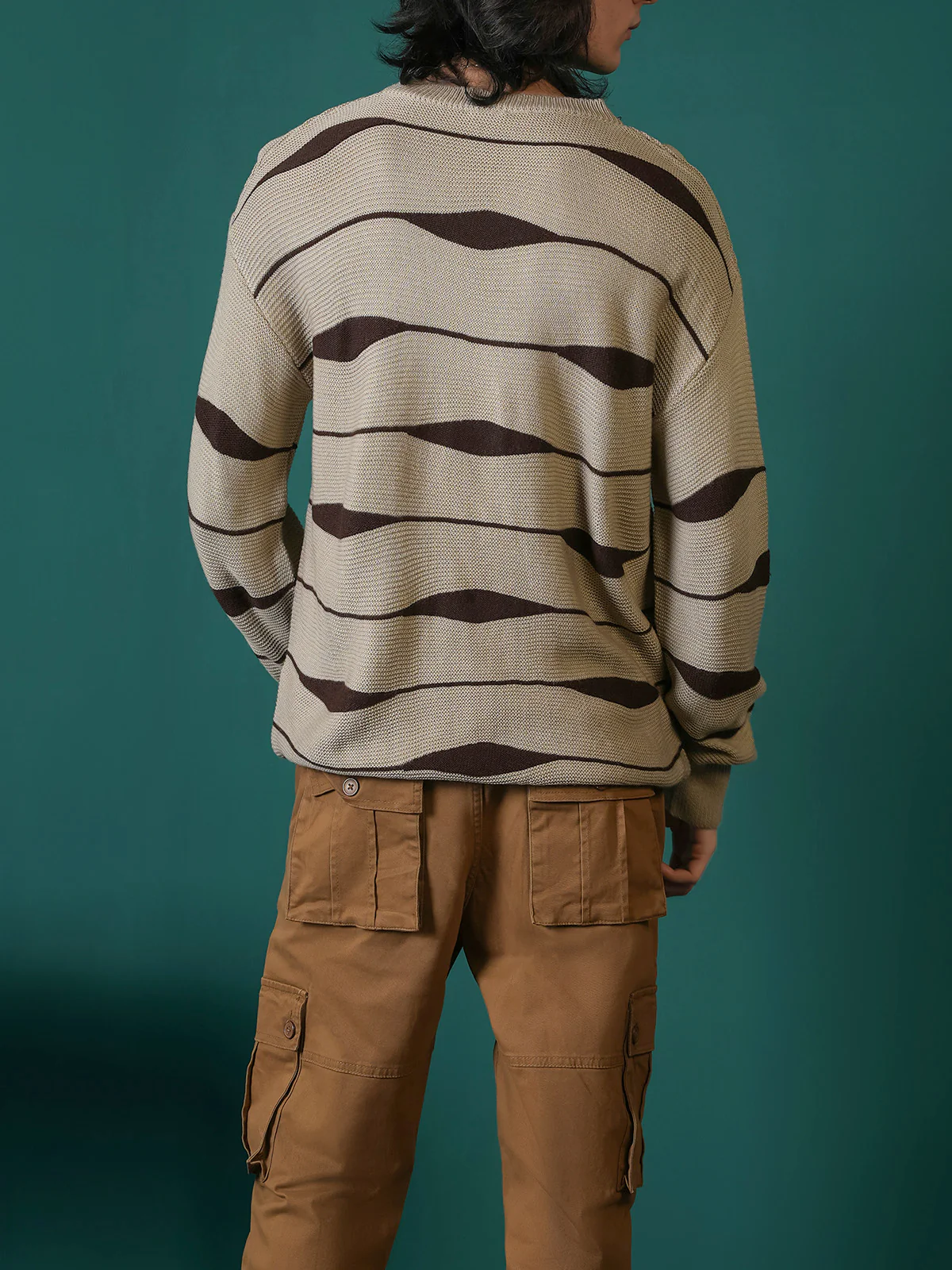 "ALDOUS" Regular Fit Yarn Dyed Acrylic Sweater - Image 6
