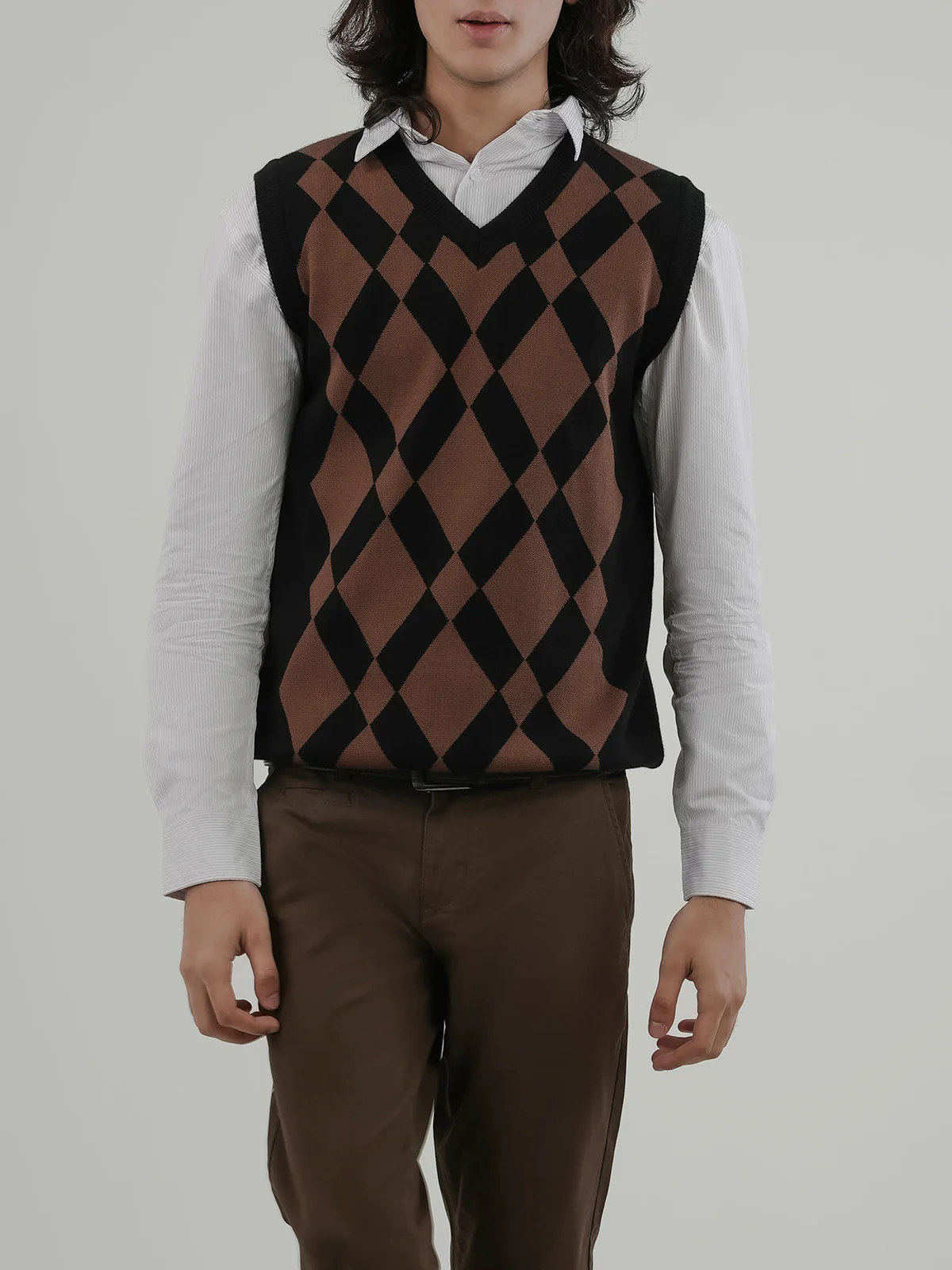 "AMORY" Regular Fit Yarn Dyed Sweater