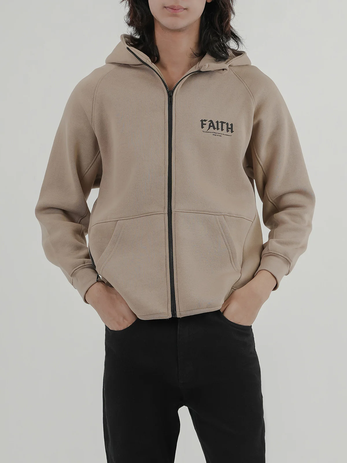 "ANNOT" Warm Zipper Fleece Hoodie