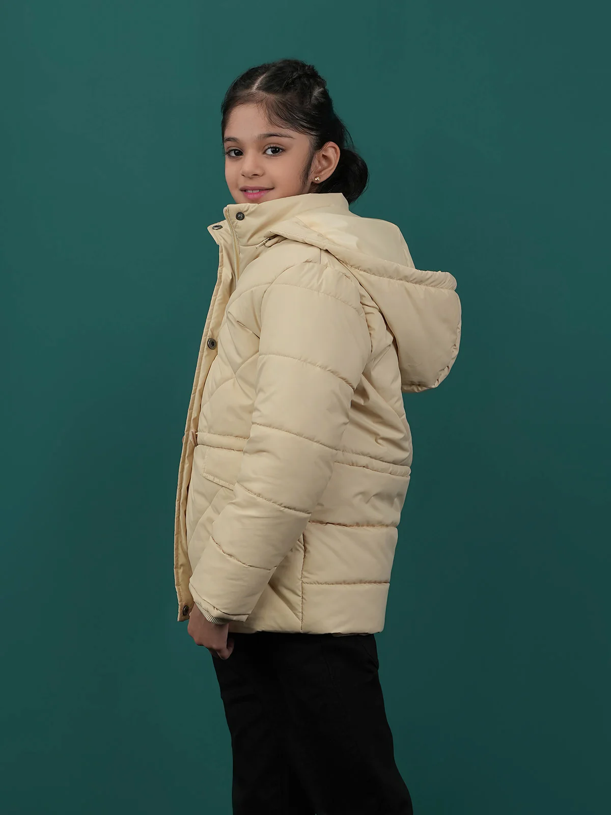 "ARABETH" Hoodie Regular Fit Puffer Jacket - Image 2