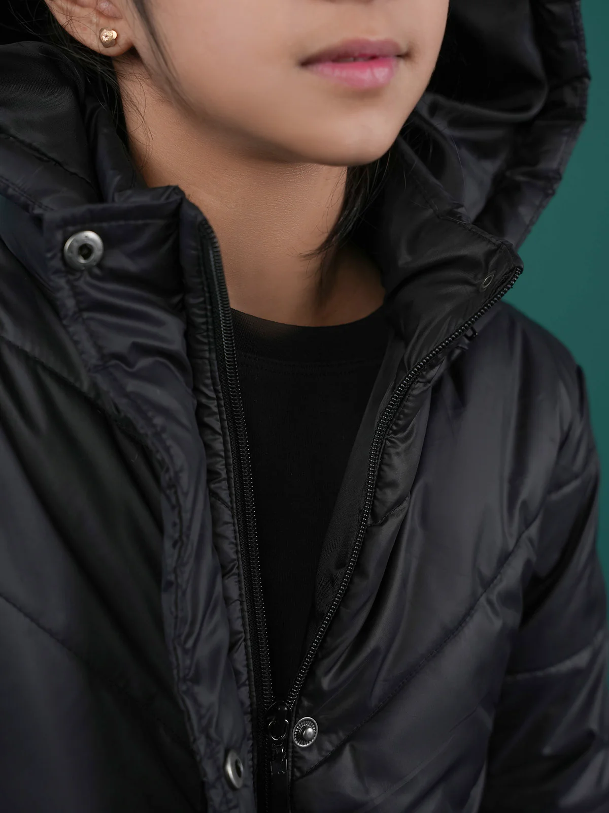 "ARABETH" Hoodie Regular Fit Puffer Jacket - Image 4