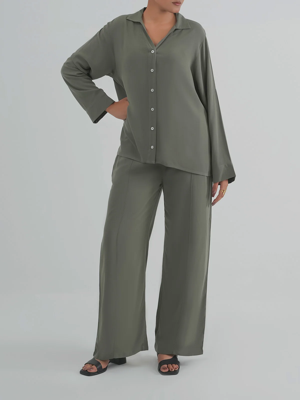 "ARDEN" Regular Fit Cotton Co Ord Set - Image 2