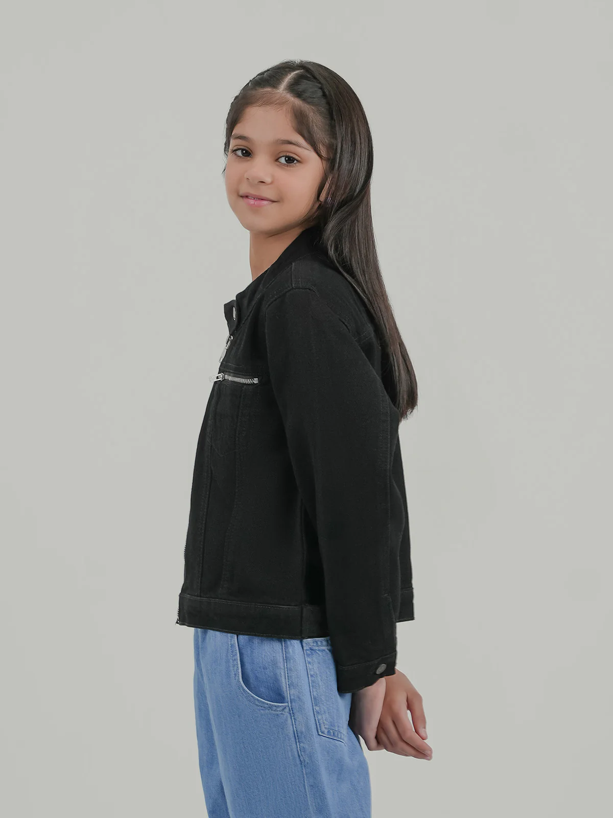 "ARNOLD" Zipper Regular Fit Denim Jacket - Image 2
