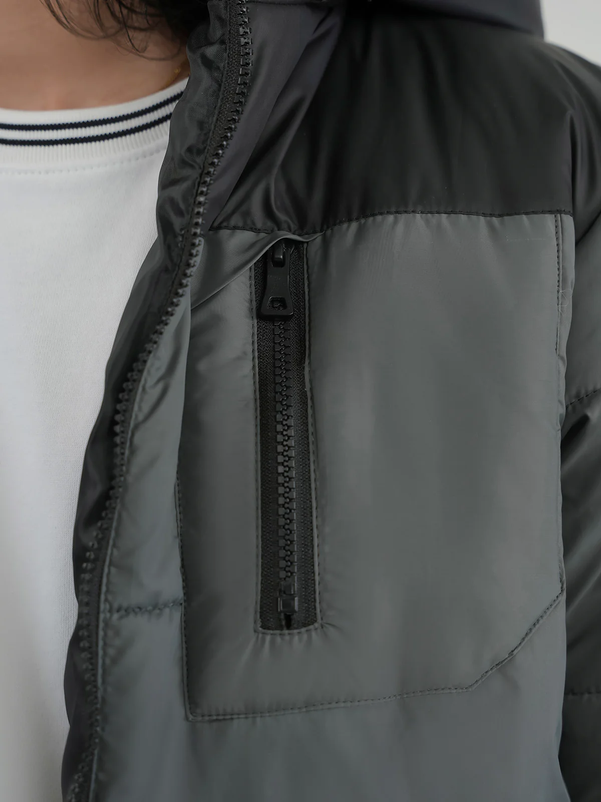 "ATHINS" Regular Fit Bubble Puffer Jacket - Image 5