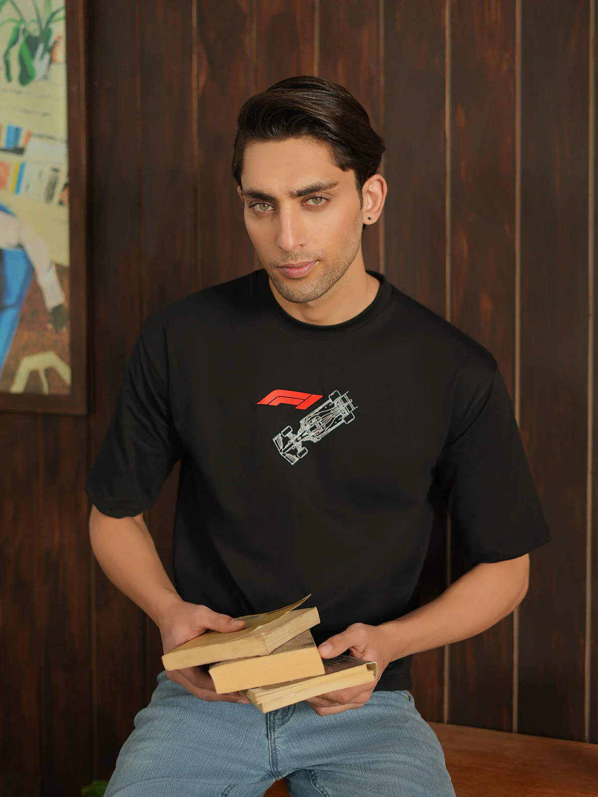 "AXTON" Graphic Drop Shoulder T-Shirt