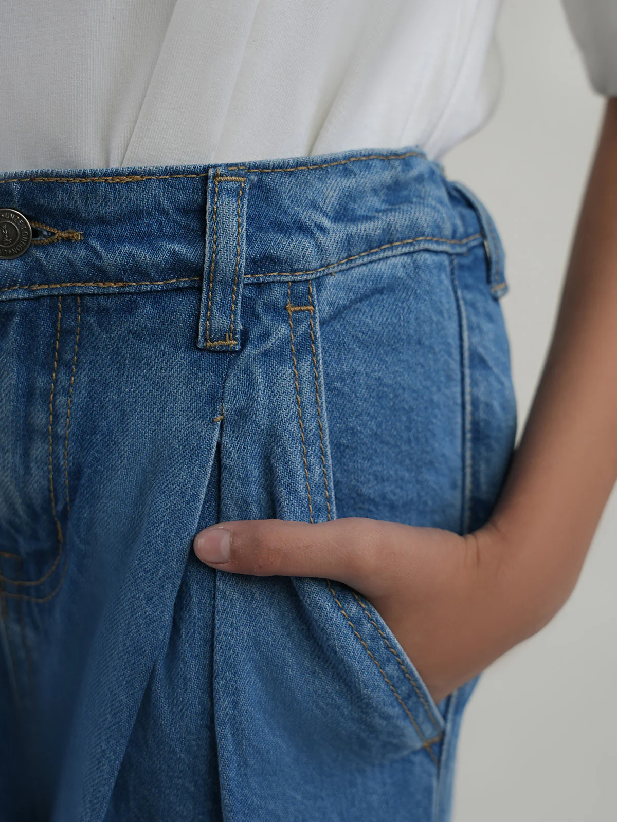 "BALLAD" Trendy Denim Palazzo Pants - Image 3