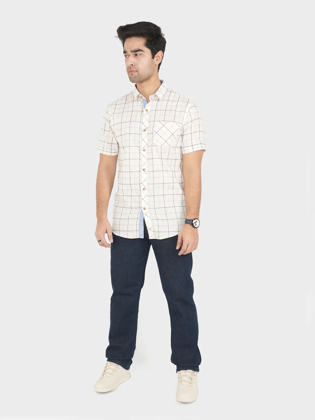 "BAYOU" Causal Checked Shirt - Image 2