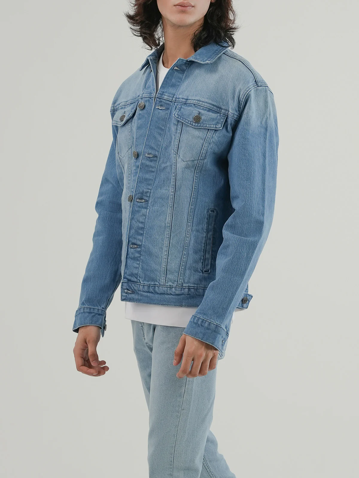 "BLOEM" Basic Regular Fit Denim Jacket - Image 3