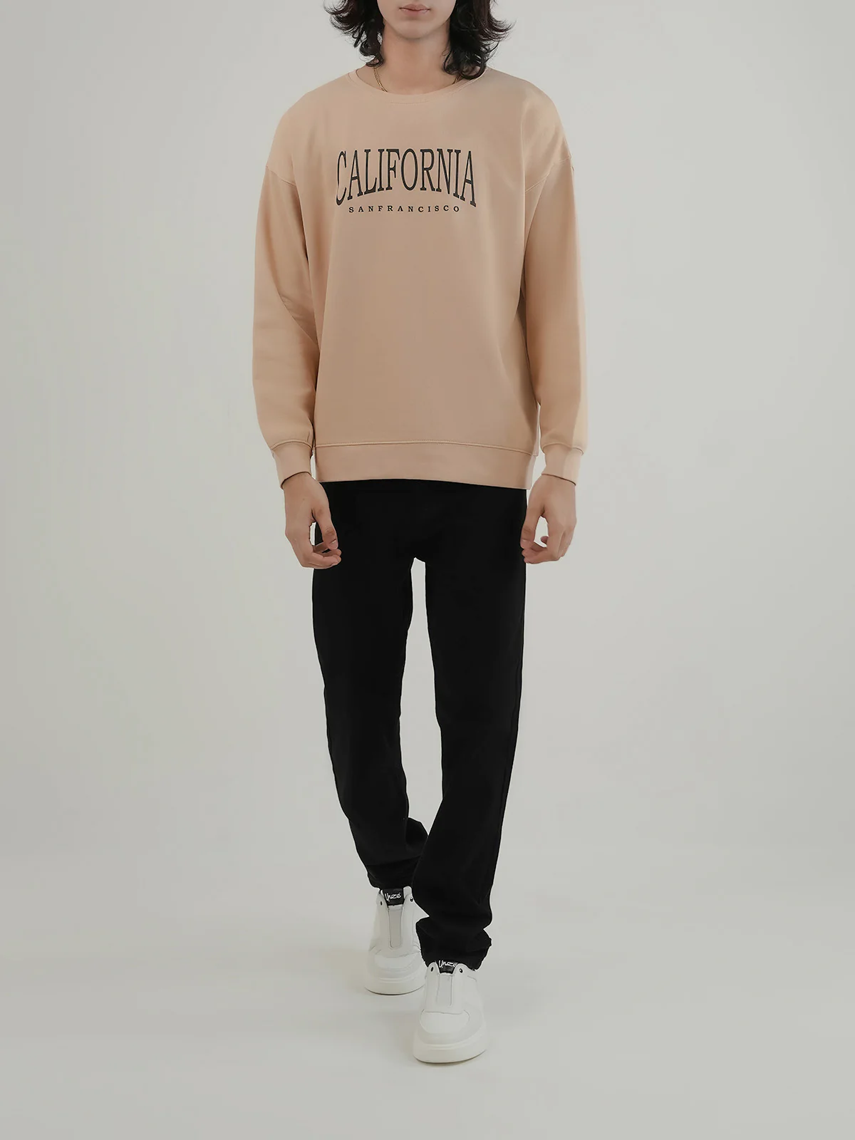 "BRENTLY" Drop Shoulder Fleece Sweatshirt - Image 2