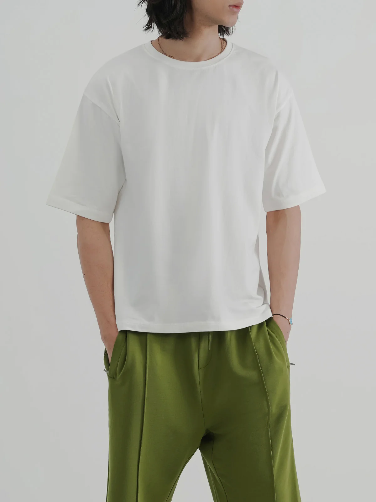 "BRIGGS" Drop Shoulder Basic T-Shirt