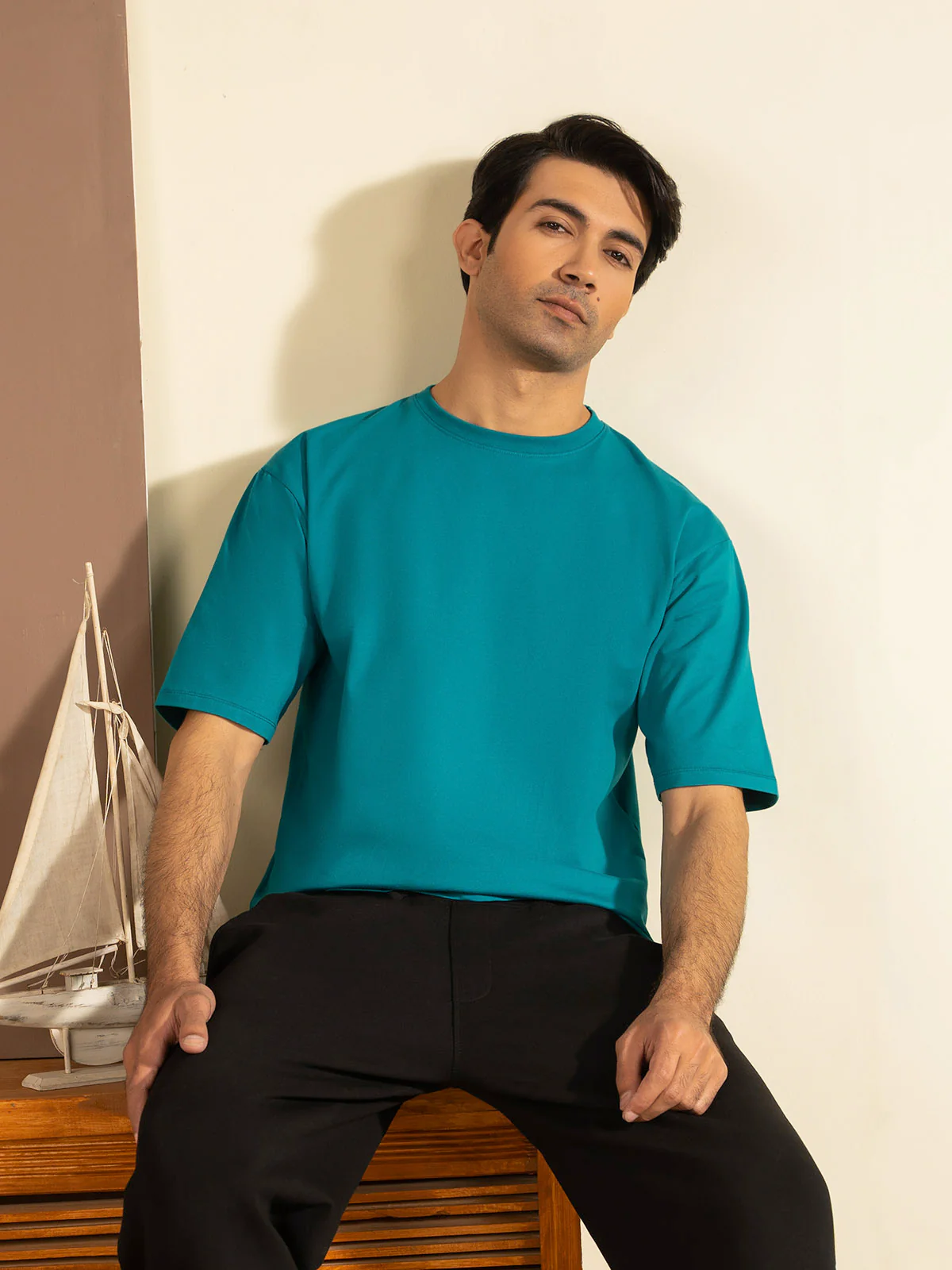 "BRIGGS" Drop Shoulder Basic T-Shirt