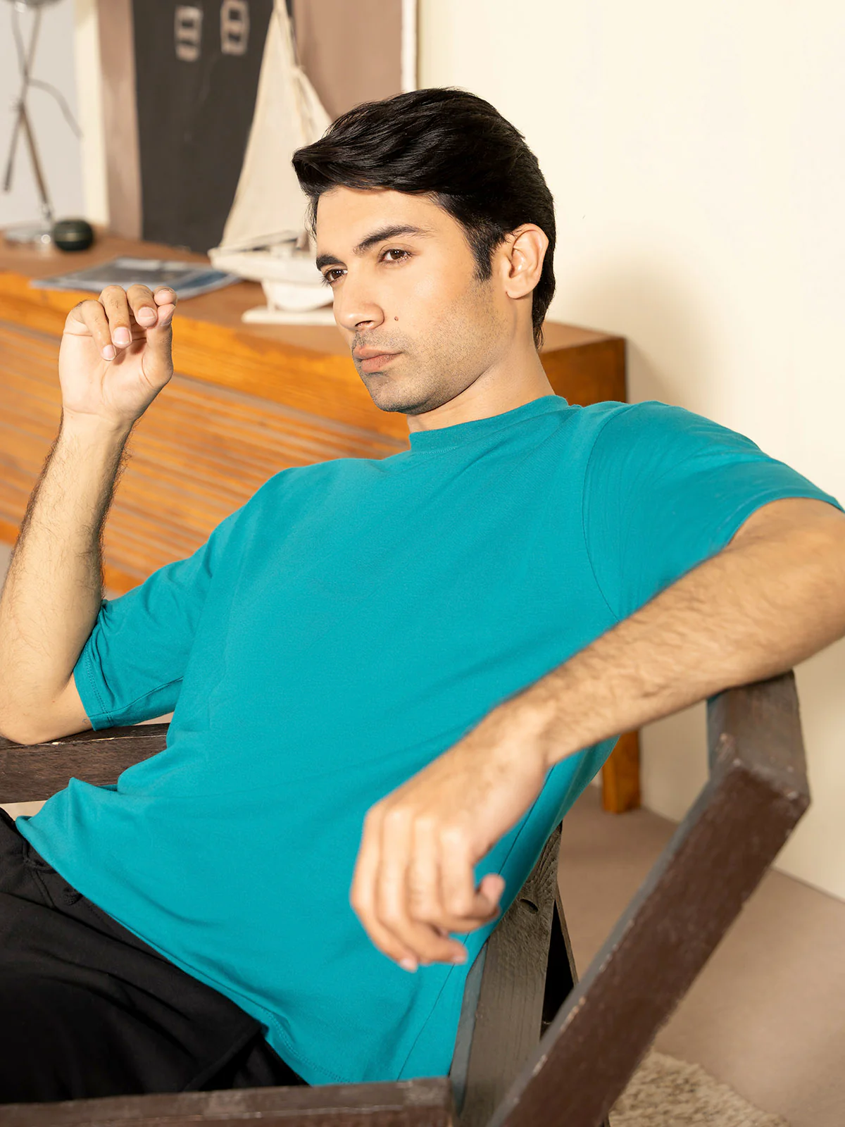 "BRIGGS" Drop Shoulder Basic T-Shirt - Image 5