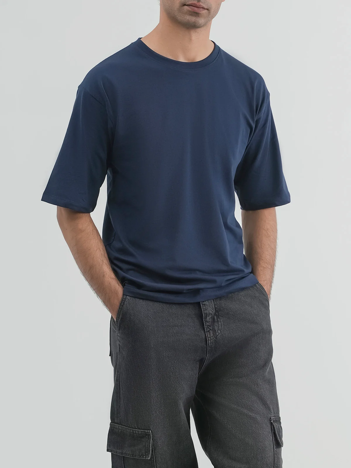 "BRIGGS" Drop Shoulder Basic T-Shirt