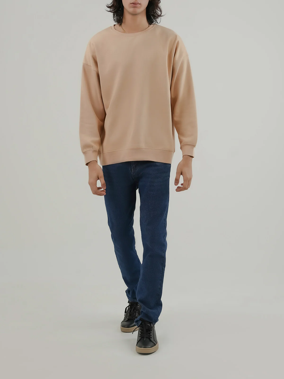 "BROOKE" Basic Style Fleece Sweatshirt - Image 2