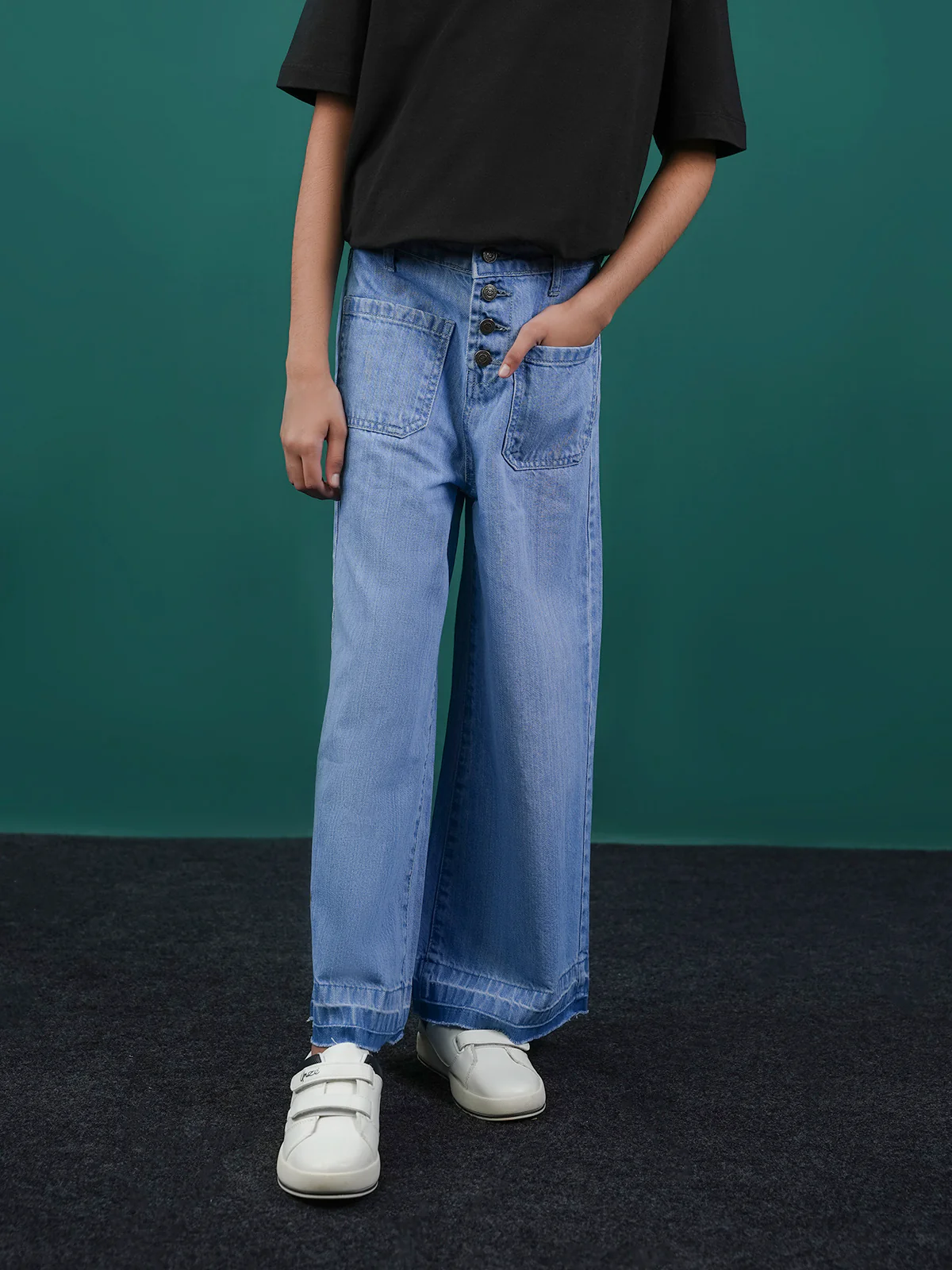 "BUNEM" Relaxed Look Denim Pant
