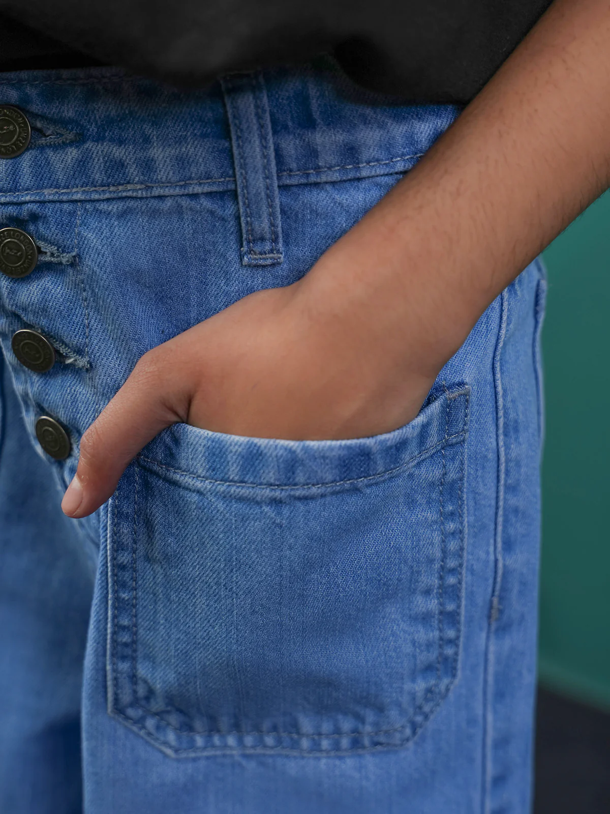 "BUNEM" Relaxed Look Denim Pant - Image 3