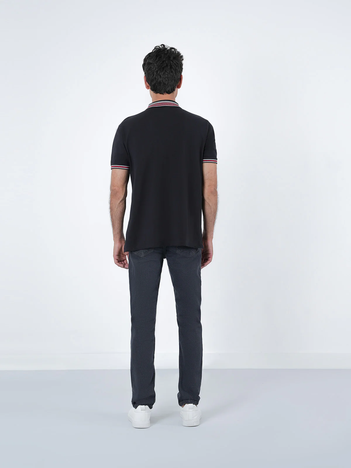 "CADIZ" Solid Regular Fit Polo Shirt - Image 4