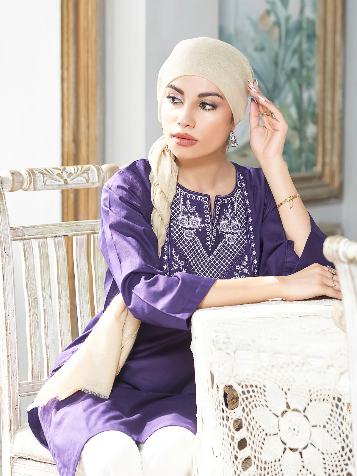"CAMBRIA" Casual Cambric Two Piece Suit - Image 3