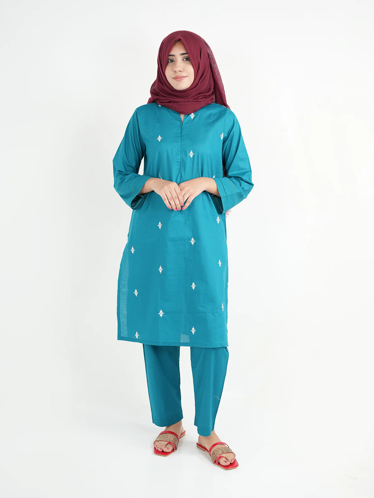"CAMREN" Casual Cambric Two Piece Suit