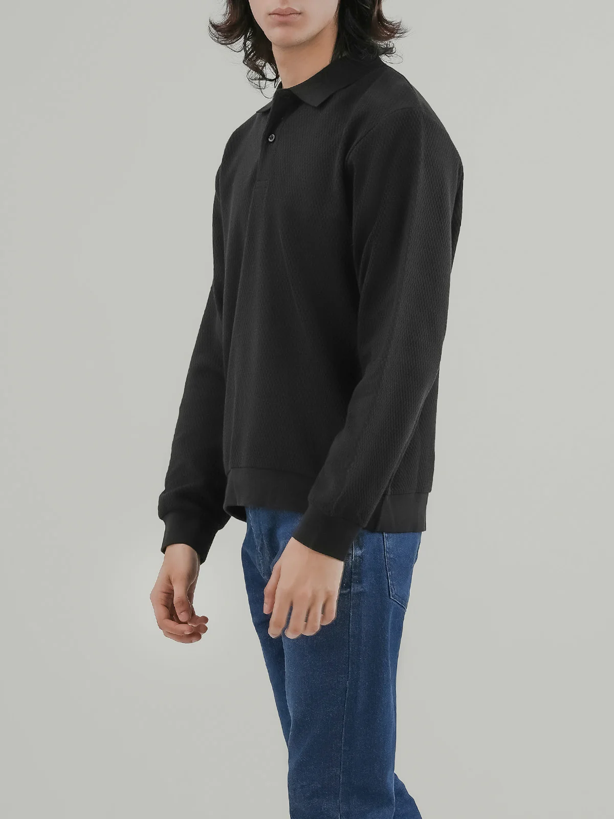 "CHARLIE" Textured Fleece Sweatshirt - Image 3