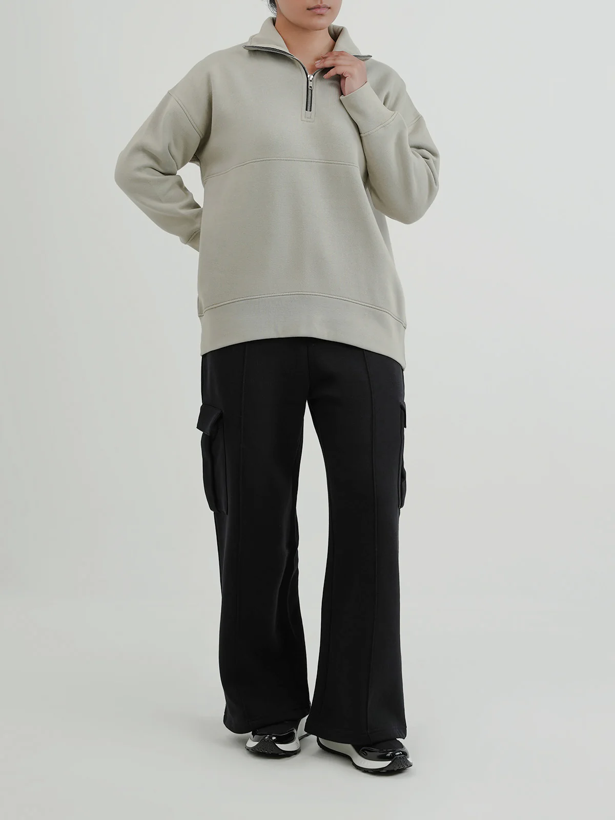 "CONOR" Half-Zipper Fleece Sweatshirt - Image 2
