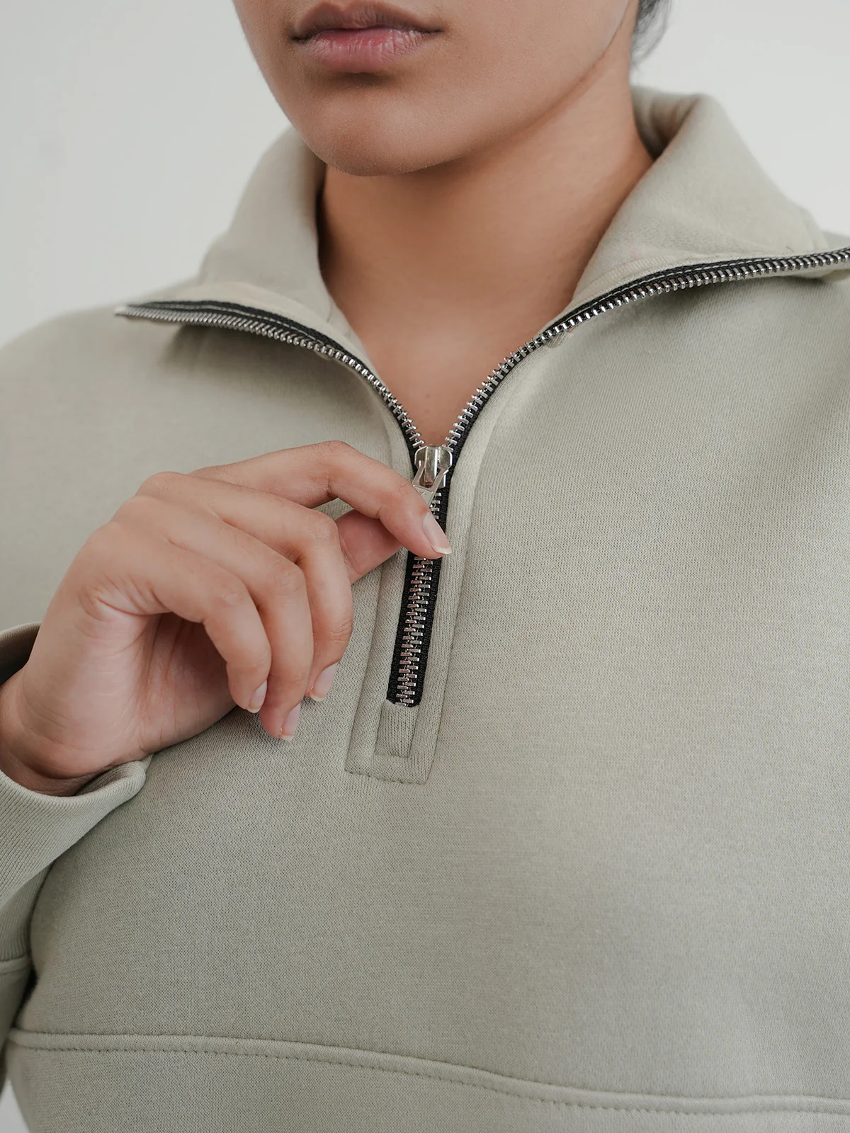 "CONOR" Half-Zipper Fleece Sweatshirt - Image 5