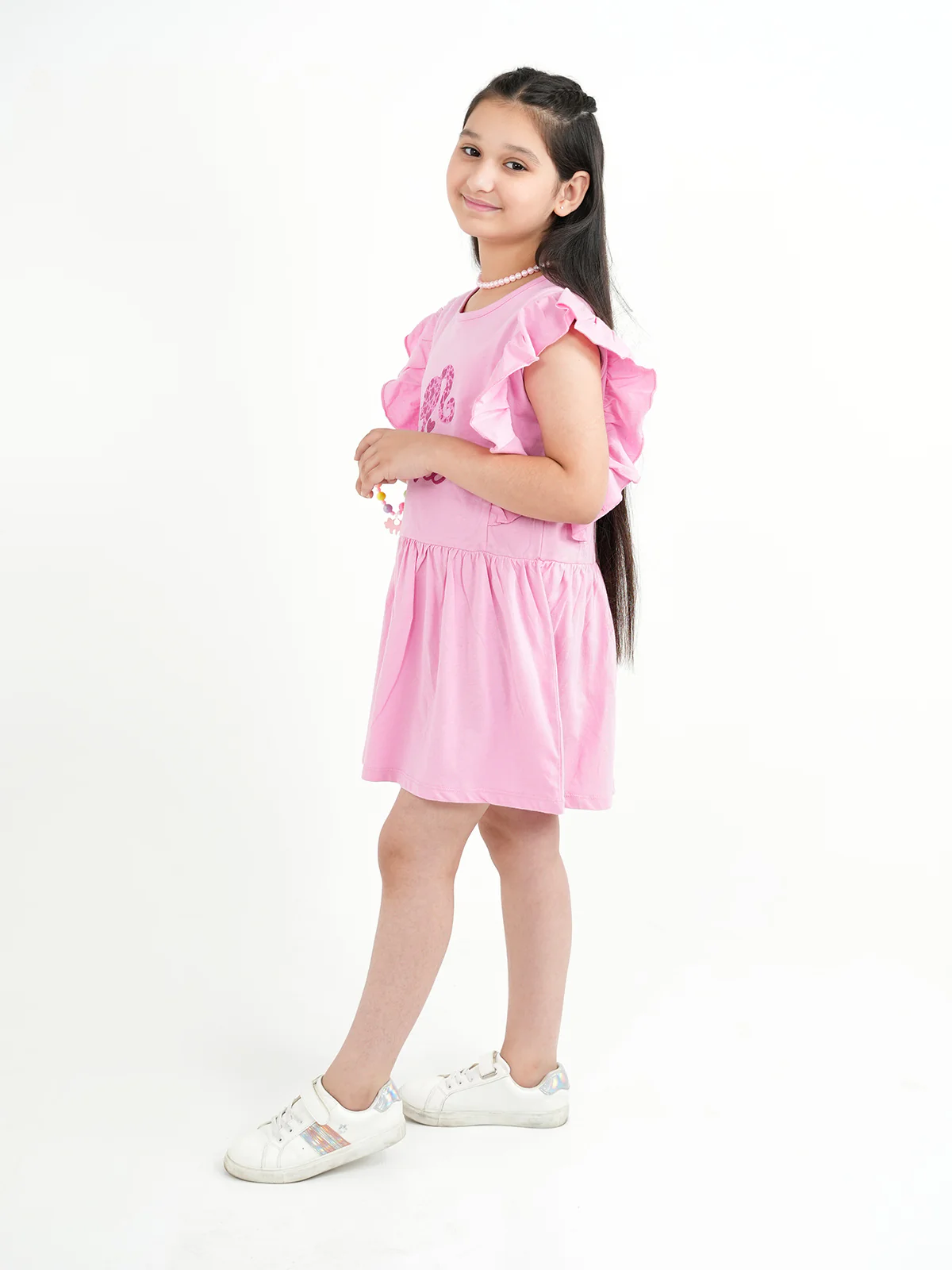 "DACIAN" Embroidered Summer Frill Frock - Image 5