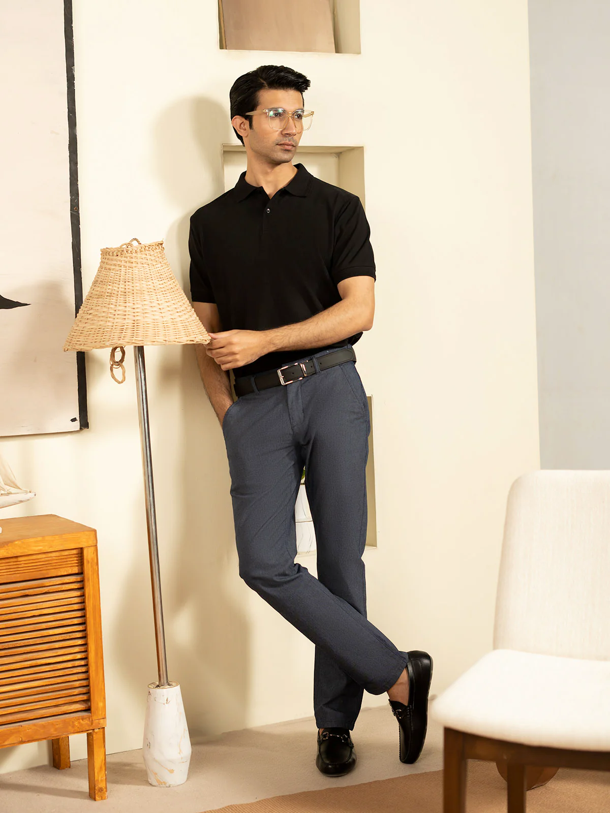 "DEAN" Regular Basic Pique Polo Shirt - Image 2