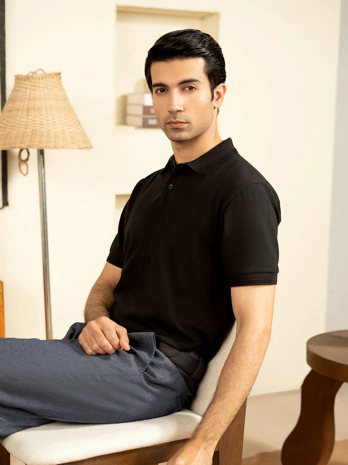 "DEAN" Regular Basic Pique Polo Shirt - Image 6
