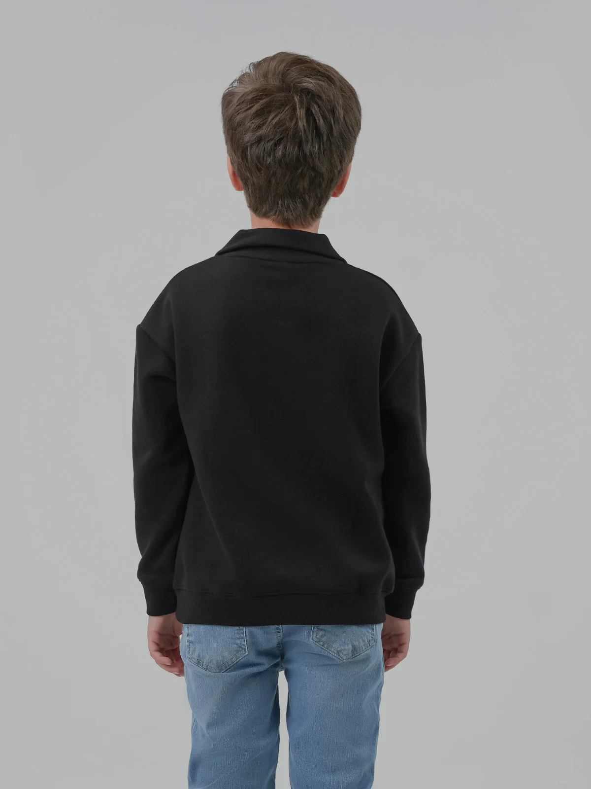 "DEWITT" Half Zipper Drop Shoulder Fleece Sweatshirt - Image 5