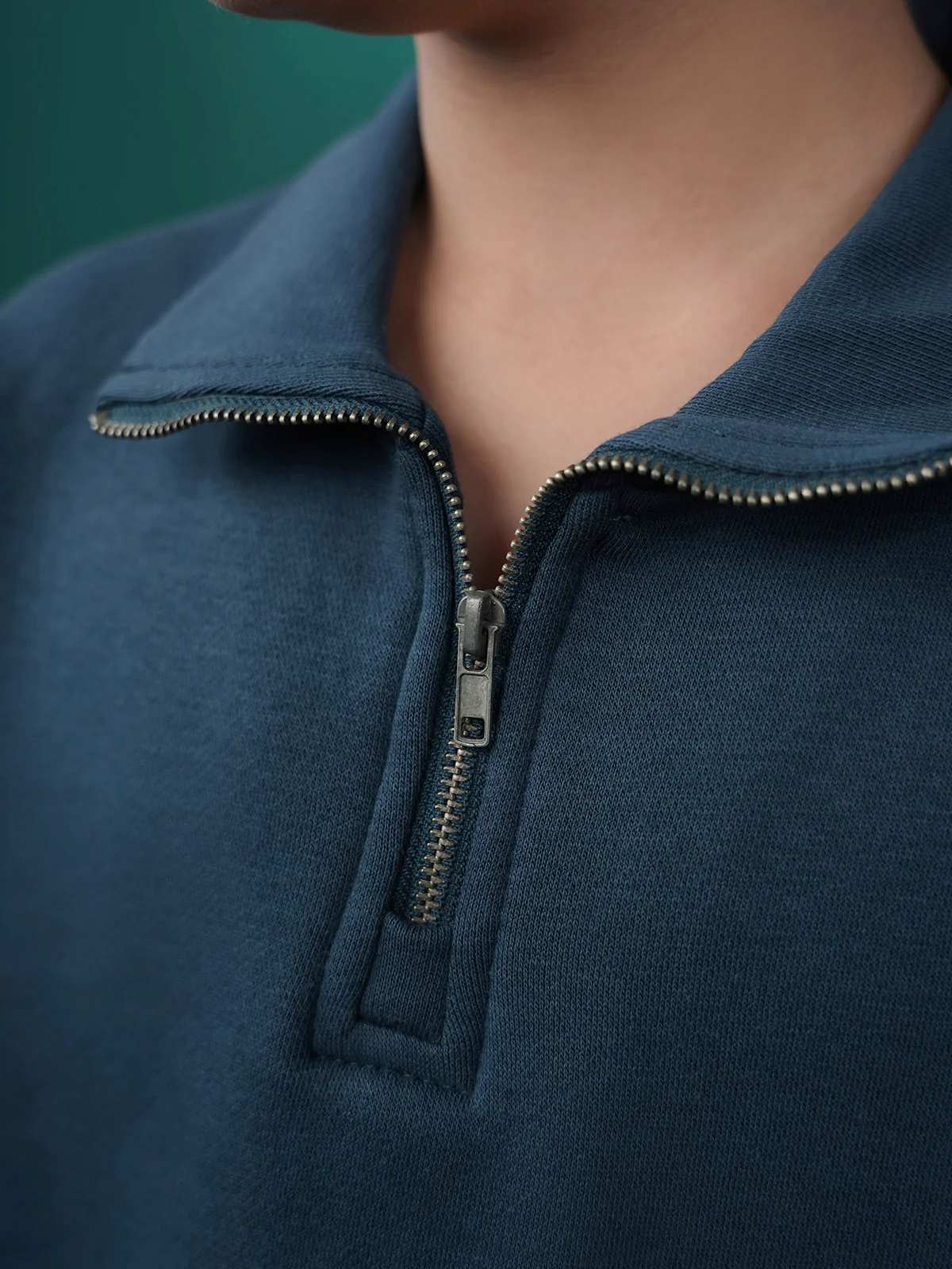"DEWITT" Half Zipper Fleece Sweatshirt - Image 3