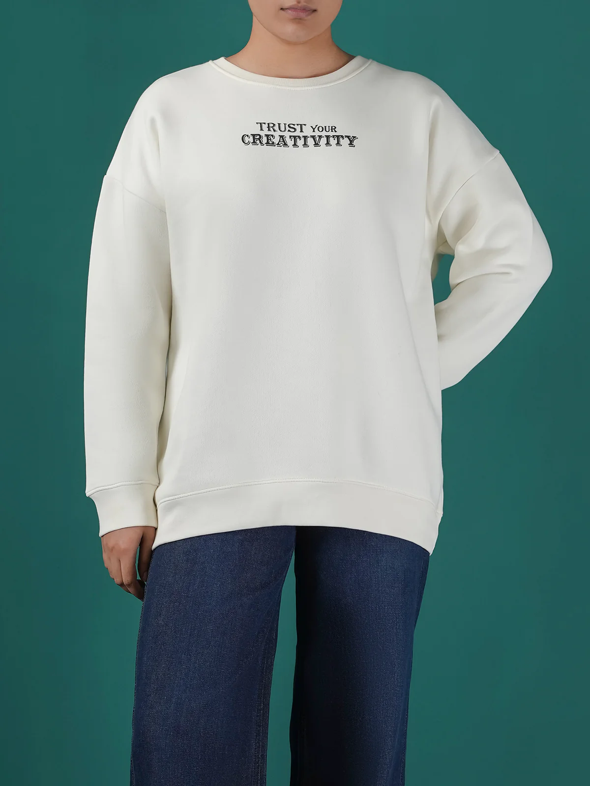 "DIANDRA" Cozy Graphic Fleece Sweatshirt