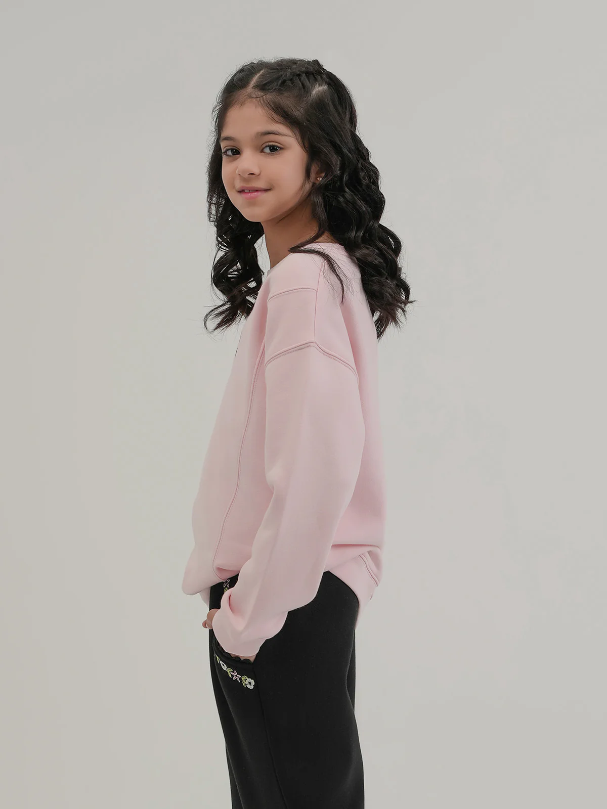 "DIONNE" Soft Cut & Sew Fleece Sweatshirt - Image 2