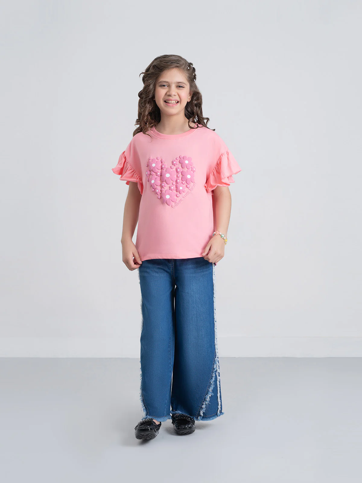 "DONIER" Stylish Wide Leg Denim Pant - Image 2