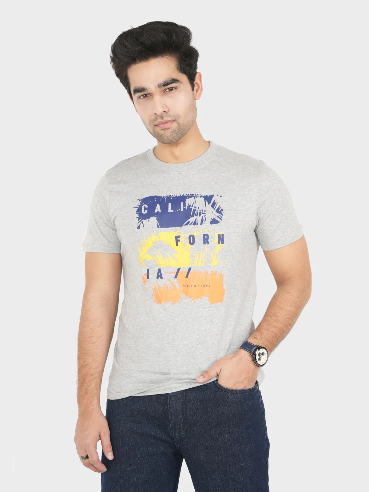 "EINYA" Graphic Slim Fit T-Shirt - Image 3