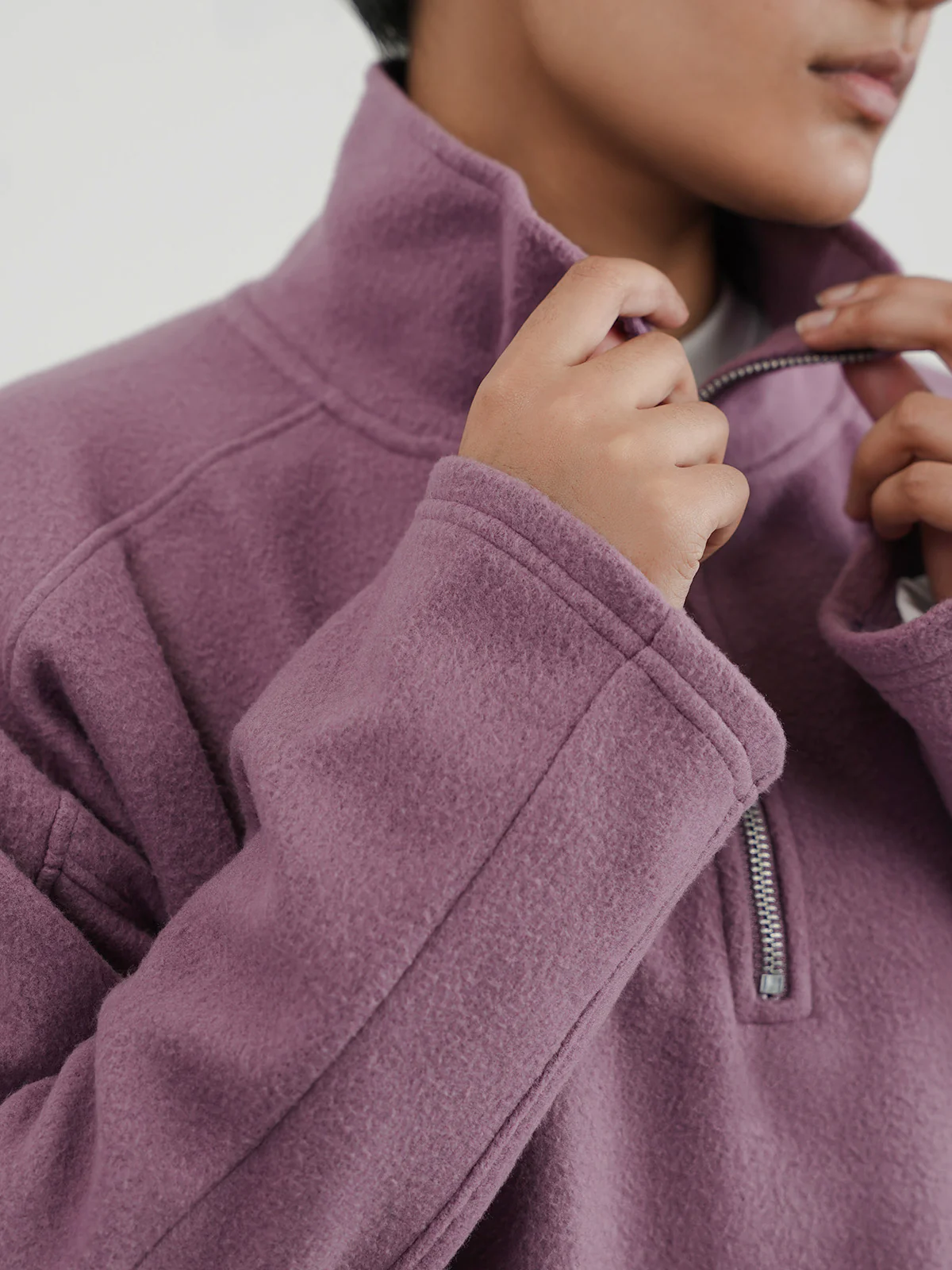 "EOWYN" Half Zipper Fleece Sweatshirt - Image 5