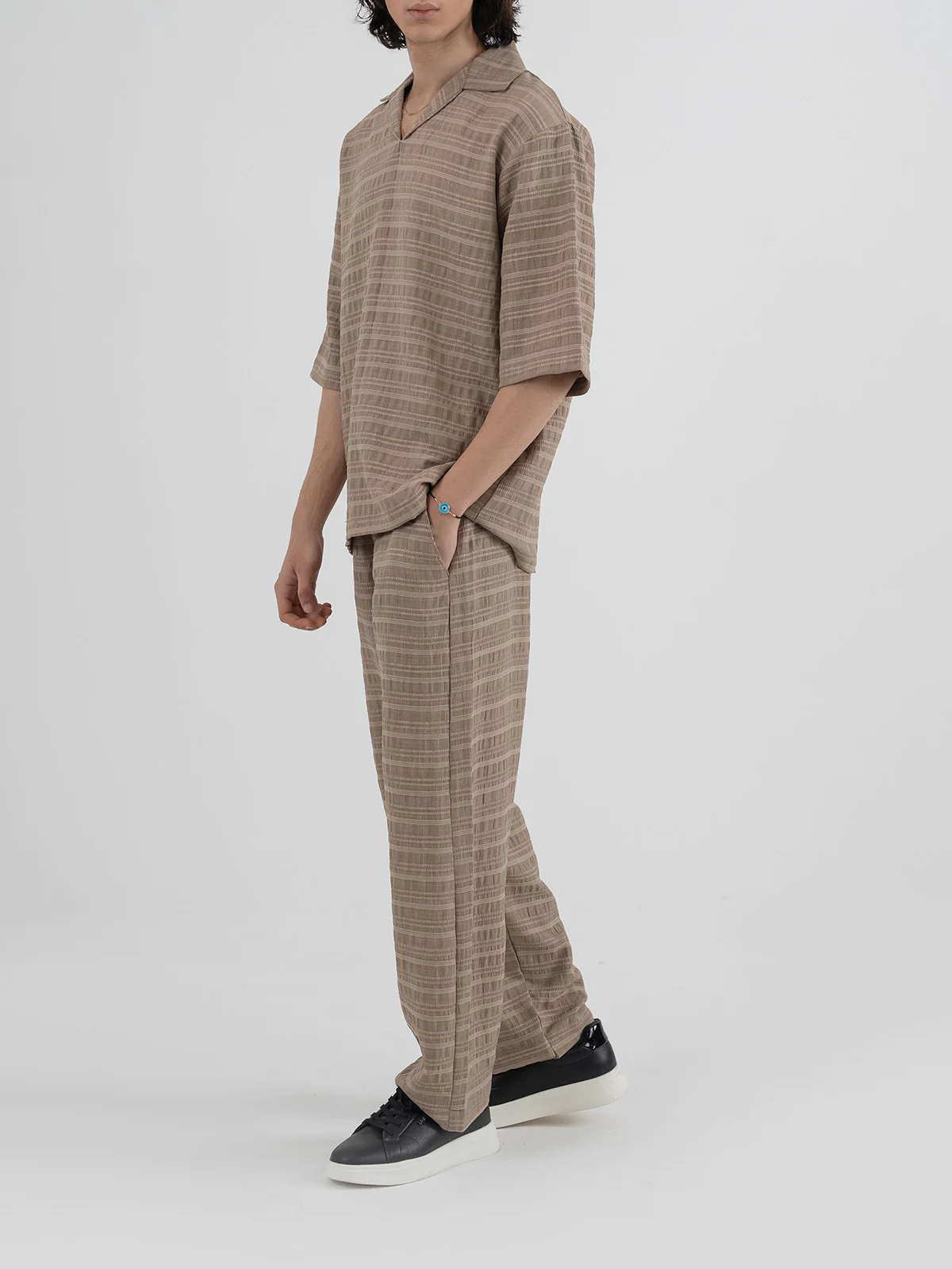 "EZRAH" Basic Regular Cotton Co Ord Set - Image 4