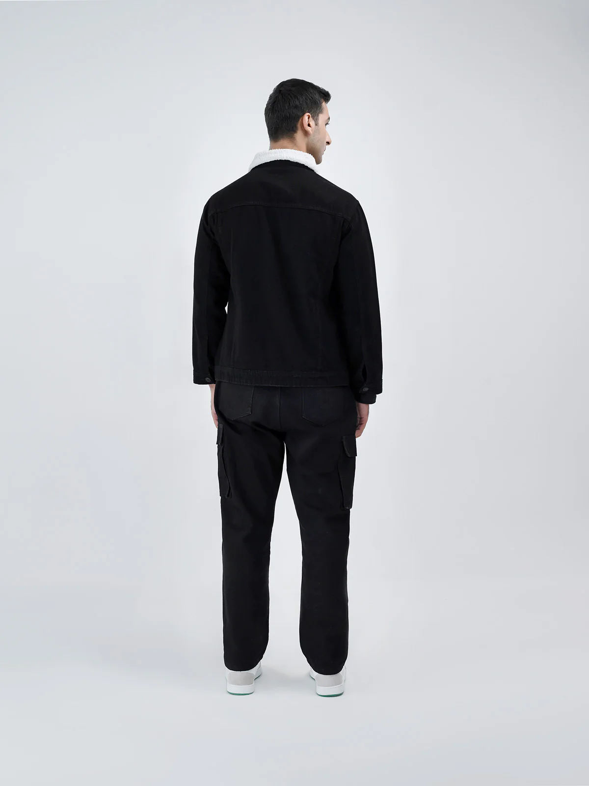 "FLORAS" Casual Sherpa Lining Denim Jacket - Image 5