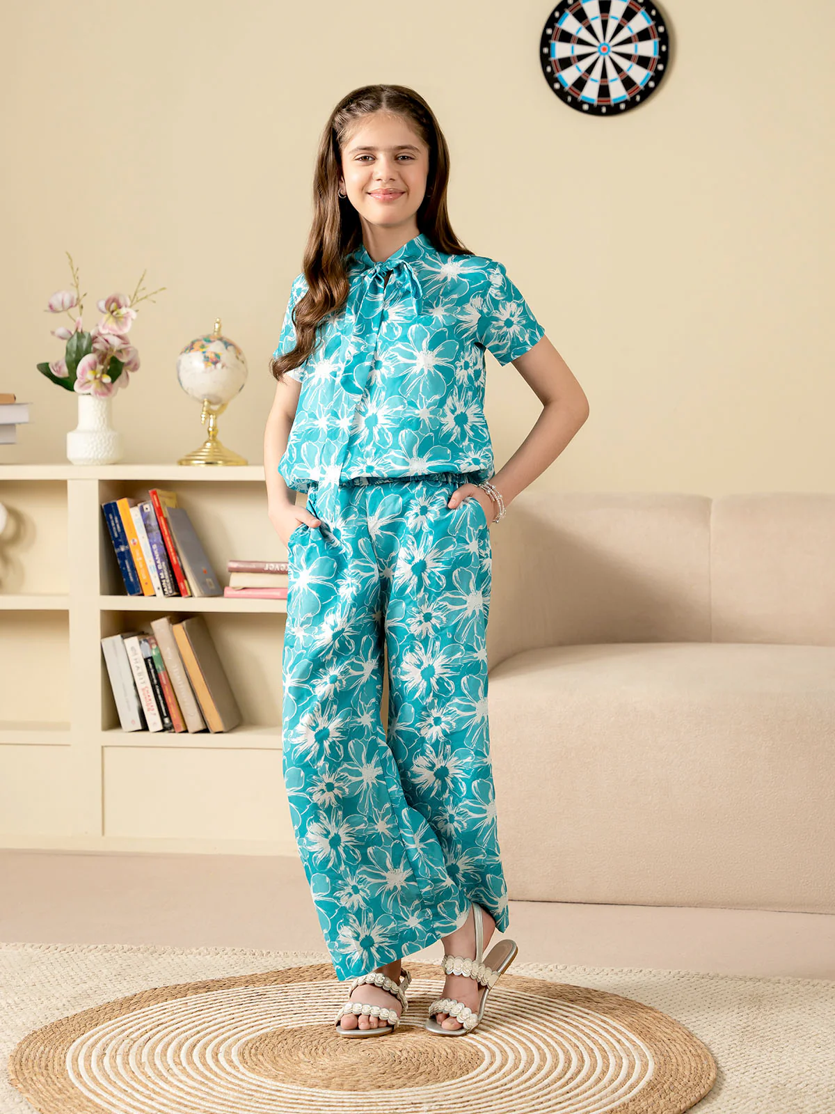 "FLORIA" Regular Fit Cotton Co-Ord Set - Image 5