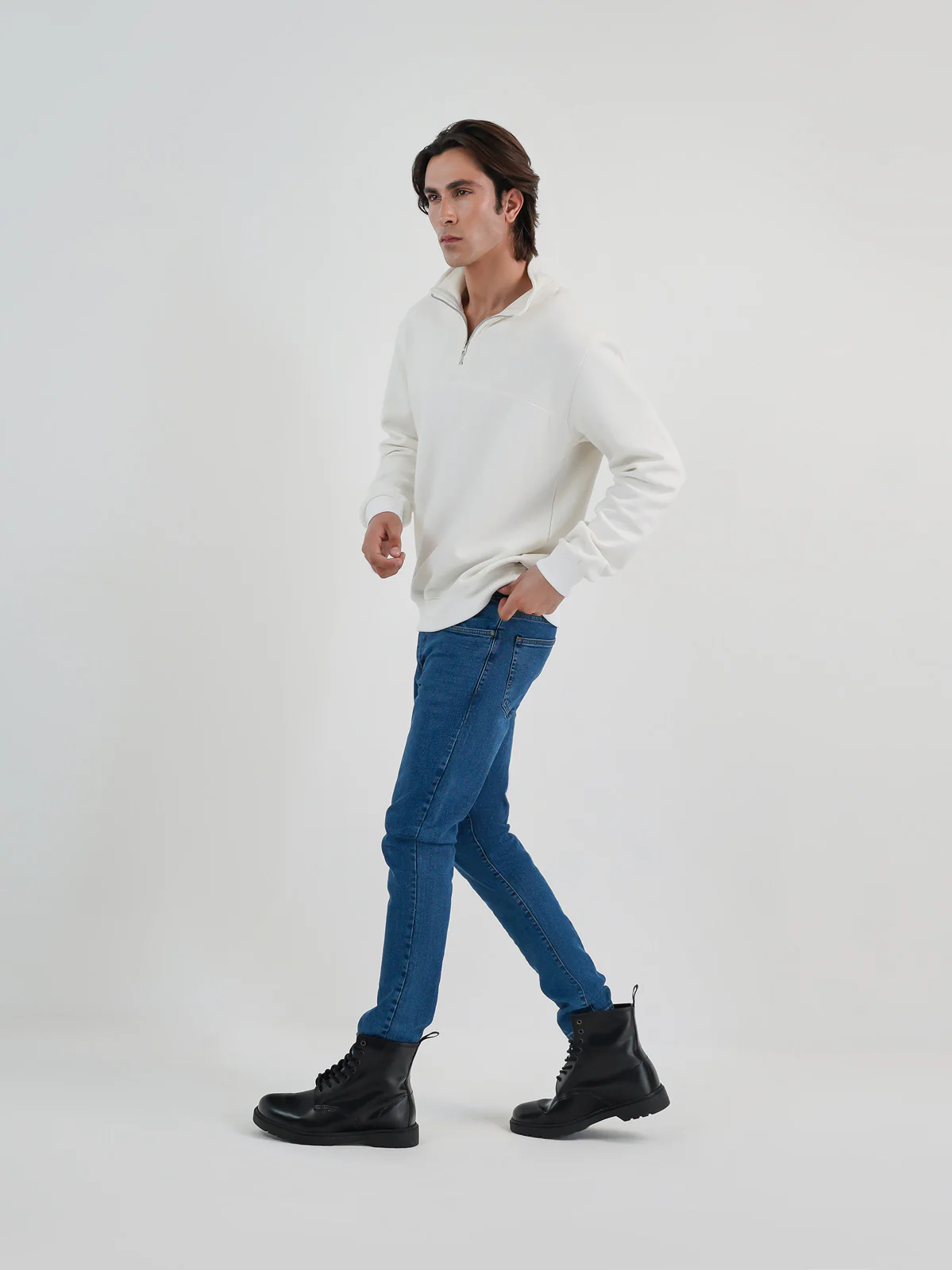 "FRAZER" Casual Mock Neck Sweatshirt - Image 3