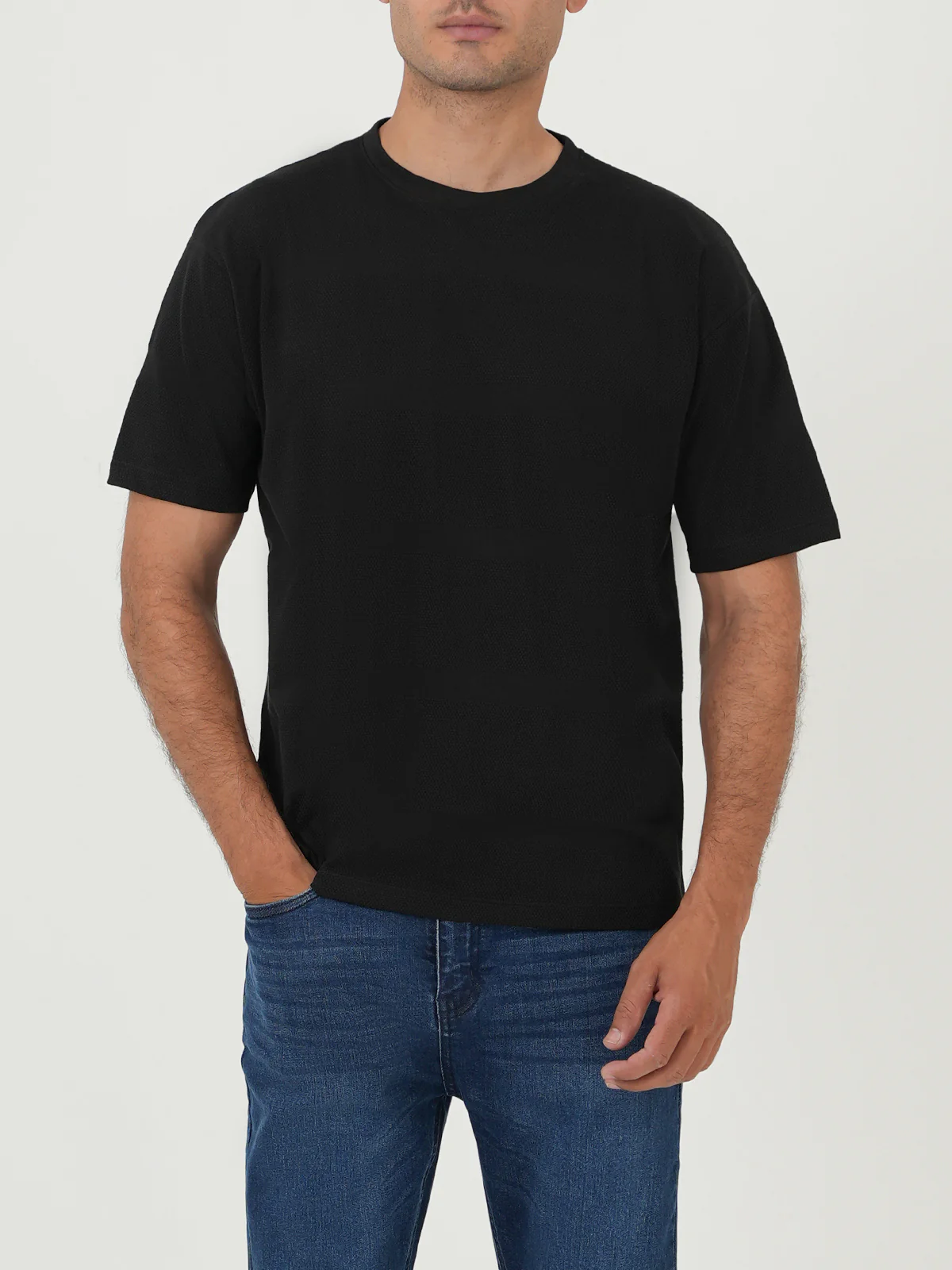 "GIMBYA" Textured Regular Fit T-Shirt