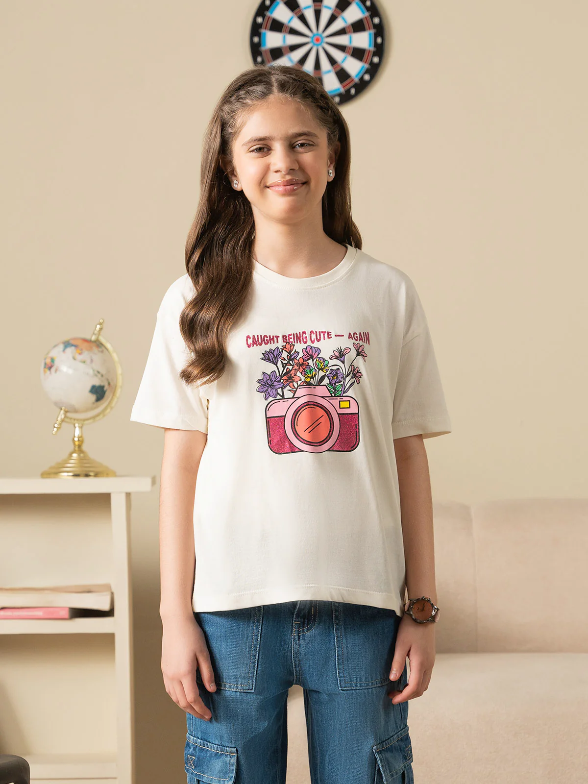 "GINEV" Basic Raglan Sleeves T-Shirt