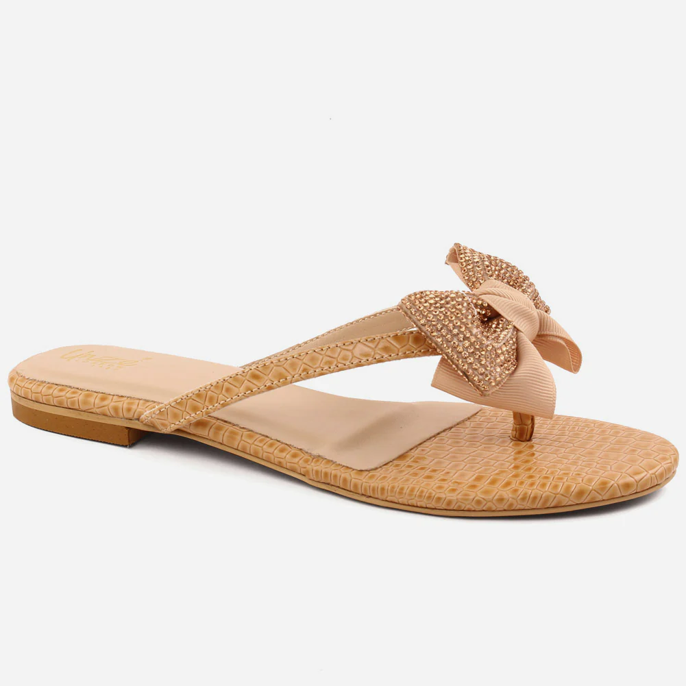Girlās "DAISY" Bow-Tie Flat Slippers.